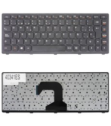 Spanische Tastatur 25213450 für Lenovo Ideapad S400 S300 Schwarz mit Rahmen