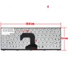 Teclado Espanhol 25213450 para Lenovo Ideapad S400 S300 com moldura prateada