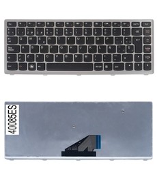 Spanische Tastatur 25204859 für Lenovo Ideapad U310 mit silbernem Rahmen