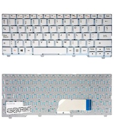 Clavier espagnol 5CB0K48350 pour Lenovo IdeaPad 100S-11IBY - Blanc sans cadre