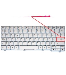 Teclado Espanhol 5CB0K48350 para Lenovo IdeaPad 100S-11IBY - Branco sem moldura