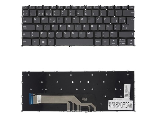 Spanish Keyboard for Lenovo Ideapad Flex 5 14ALC05 with part number 5CB1A14130 no frame and in grey color
