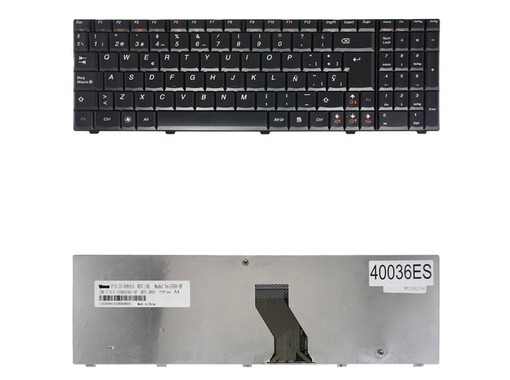 Clavier Espagnol V109820AK1 pour Lenovo Ideapad U550 avec cadre inclus