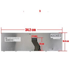 Teclado Espanhol V109820AK1 para Lenovo Ideapad U550 com moldura incluída