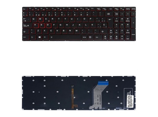 Spanish Keyboard V-149420ES1 for Lenovo IdeaPad Y700-15ISK backlit