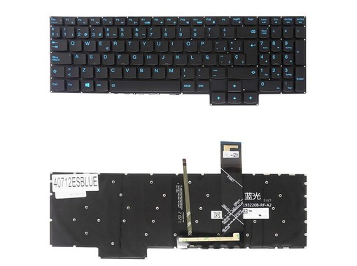 Clavier espagnol 5CB0Z26890 pour Lenovo Legion 5P 15ACH6H avec rétroéclairage bleu