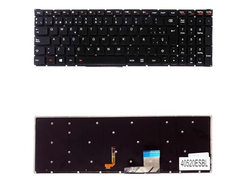 Clavier Espagnol Rétroéclairé 25215987 pour Lenovo Y50 Y70