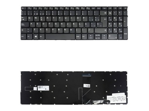 Teclado Espanhol SN20770566 para Lenovo Yoga C740-15IML C940-15 Cinzento sem moldura