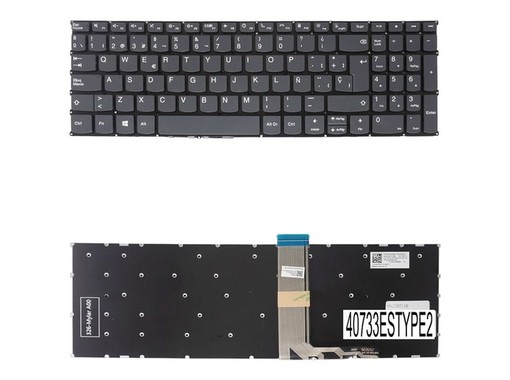 Clavier espagnol PK131K72C17 pour Lenovo Ideapad 5-15IIL05 5-15ARE05 Gris