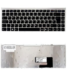 Clavier espagnol 148084331 pour Sony VAIO FW VGN-FW avec cadre argenté