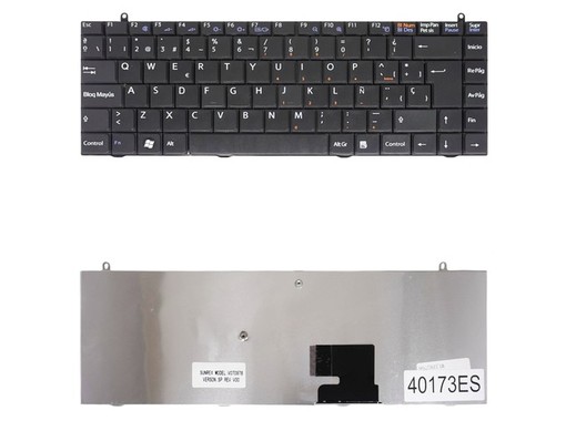 Clavier espagnol 141780221 pour Sony Vaio VGN-FZ Series Noir avec cadre