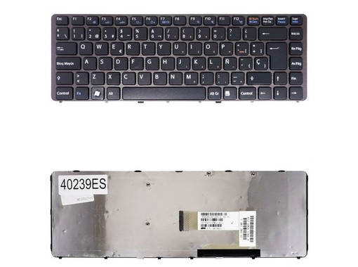 Clavier espagnol 1-487-387-11 pour Sony Vaio VGN-NW Series avec cadre gris