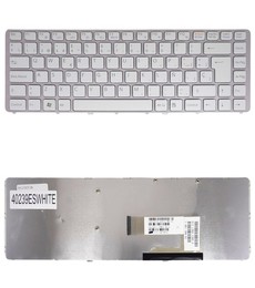 Spanish Keyboard 1-487-387-11 for Sony Vaio VGN-NW Series White with Silver Frame
