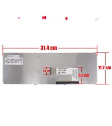 Teclado Espanhol 1-487-387-11 para Sony Vaio VGN-NW Series Branco com Moldura Prateada