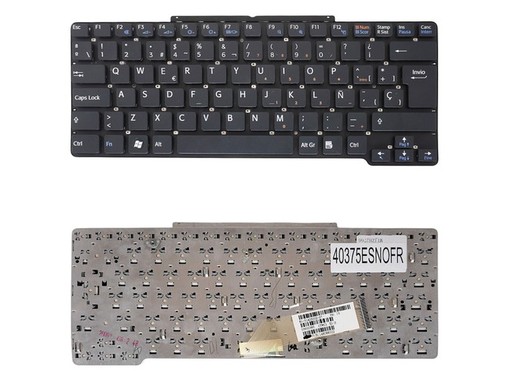 Teclado espanhol para Sony Vaio VGN-SR 148088322 sem moldura cor preta