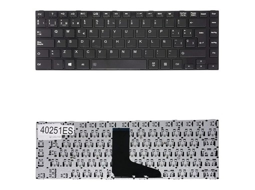Spanische Tastatur 9Z.N7PSQ.C0U für Toshiba Satellite C40-A C45-A mit schwarzem Rahmen