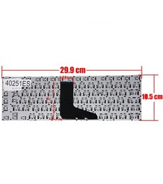 Clavier espagnol 9Z.N7PSQ.C0U pour Toshiba Satellite C40-A C45-A avec cadre noir