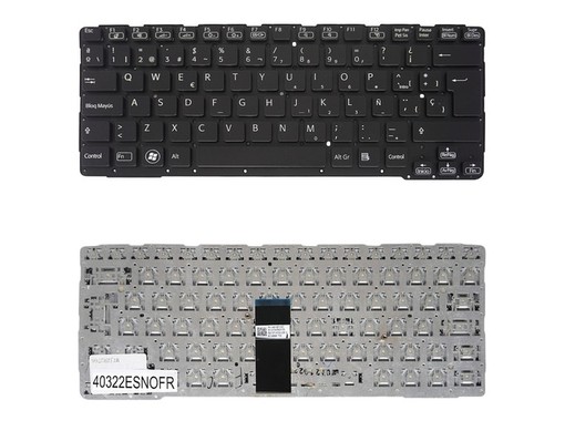 Teclado Espanhol 149118711ES para Sony Vaio SVE14 SVE14A sem moldura