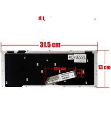 Teclado Espanhol para Sony Vaio VGN-SR com moldura prateada, referência 148088322