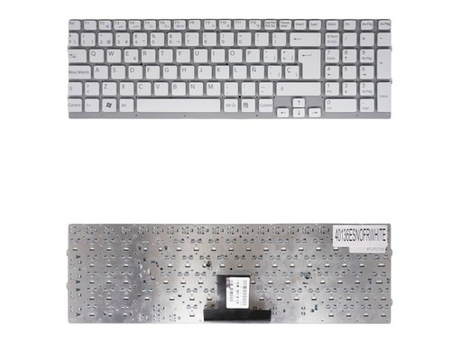 Spanische Tastatur 148793221 für Sony Vaio VPC-EB Serie in Weiß und rahmenlos