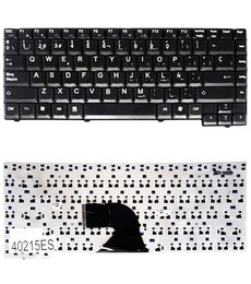Clavier espagnol MP-04273US-5281 pour Toshiba Satellite L40 et L45, couleur noire avec cadre.