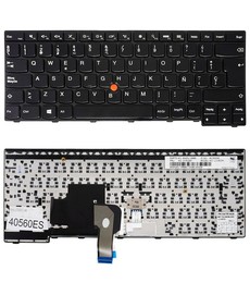 Teclado Espanhol 04X6141 para Lenovo ThinkPad E450 E455 E460 com Pointer e moldura