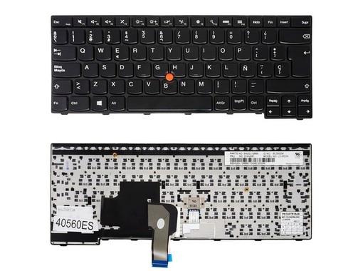 Clavier espagnol 04X6141 pour Lenovo ThinkPad E450 E455 E460 avec pointeur et cadre