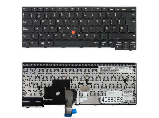 Clavier Espagnol pour Lenovo Thinkpad E470 E475 avec Pointeur 01AX050