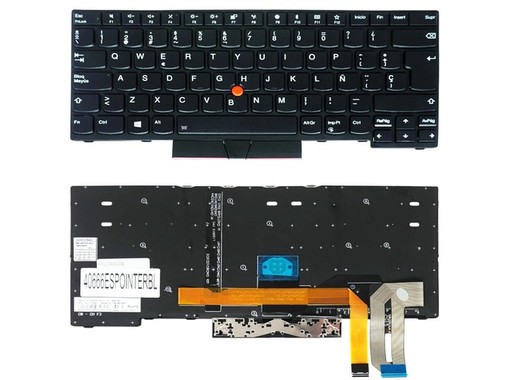 Spanische Tastatur 01YP240 für Lenovo Thinkpad E480 T490 mit Hintergrundbeleuchtung und Pointer