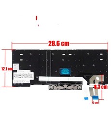 Spanish Keyboard 01YP240 for Lenovo ThinkPad E480 T490 with Pointer and silver frame