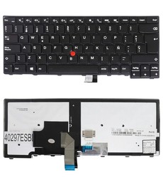 Clavier Espagnol pour Lenovo Thinkpad T440 T450 T460 avec Pointeur et Rétroéclairage 01EN471