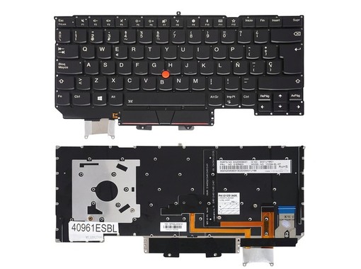 Teclado Espanhol 01ER623 para Lenovo ThinkPad X1 Carbon 5ª e 6ª Geração