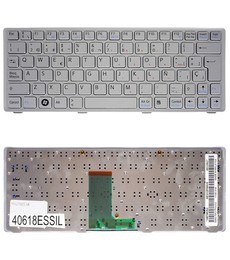 Clavier espagnol AESY2E00010 pour Sony Vaio VPC-W111 avec cadre, couleur argent