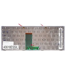Teclado Espanhol AESY2E00010 para Sony Vaio VPC-W111 com moldura, cor prateada