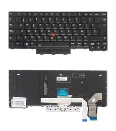 Clavier Espagnol pour Lenovo ThinkPad L14 Gen 1 et Gen 2 5N20W67733 avec pointeur et rétroéclairage