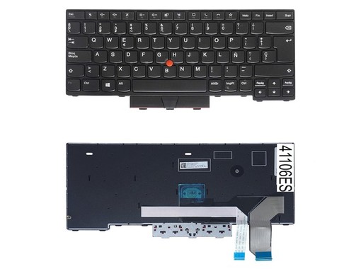 Clavier espagnol pour Lenovo ThinkPad L14 Gen 1 et Gen 2 5N20W67733 avec pointeur