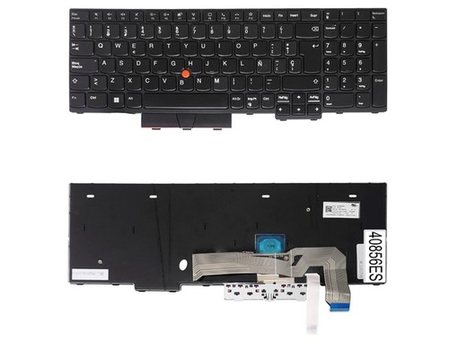 Teclado Espanhol para Lenovo ThinkPad L15 T15p P15v com Ponteiro 5N20W68145