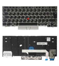 Spanish Keyboard 01YP080 for Lenovo ThinkPad X280 X390 with Pointer and silver frame