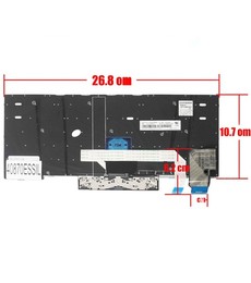 Clavier Espagnol 01YP080 pour Lenovo ThinkPad X280 X390 avec Pointer et cadre argent
