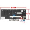 Teclado Espanhol 01YP080 para Lenovo ThinkPad X280 X390 com Pointer e moldura prateada
