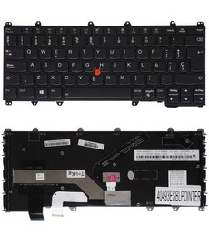 Teclado Espanhol 01EN426 para Lenovo ThinkPad Yoga 370 e 260 com ponteiro