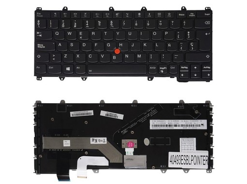 Clavier espagnol 01EN426 pour Lenovo ThinkPad Yoga 370 et 260 avec pointeur