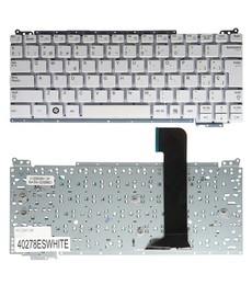 Teclado espanhol para Samsung NC110 NP-NC110 branco sem moldura, referência BA59-02985A