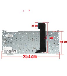 Teclado espanhol para Samsung NC110 NP-NC110 branco sem moldura, referência BA59-02985A