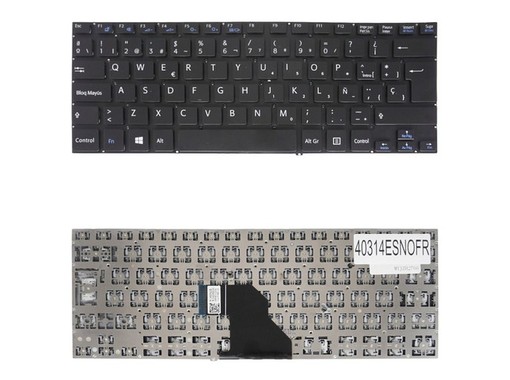 Clavier Espagnol 9Z.NADBQ.20F pour Sony Vaio SVF14 SVF14E sans cadre