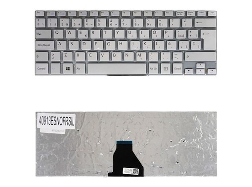 Clavier espagnol 149238071ES pour Sony Vaio SVF14A sans cadre couleur argent