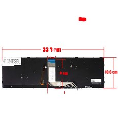 Clavier espagnol pour Clevo 6-80-N15Z0-01D-1 avec rétroéclairage et cadre