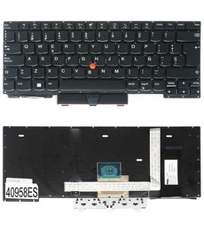 Teclado Espanhol 01YP520 para Lenovo ThinkPad E14 Gen 1/2/3 e T480s com ponteiro