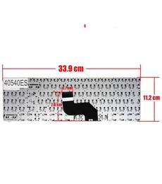 Teclado Español V128862AS1 para portátil MSI CR640 CX640 con marco negro