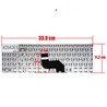Clavier Espagnol V128862AS1 pour ordinateur portable MSI CR640 CX640 avec cadre noir